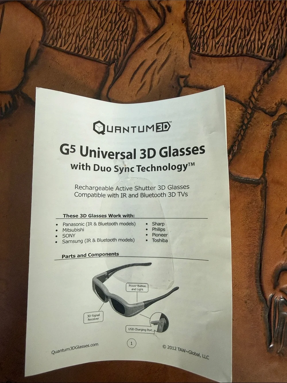 Quantum 3D Glasses-2 Pack! Incl 2 ea protective bags, cords, cleaning cloths.